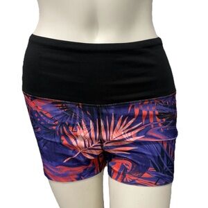 Loco Kail Tropical Palm Print Athletic Shorts Women’s M